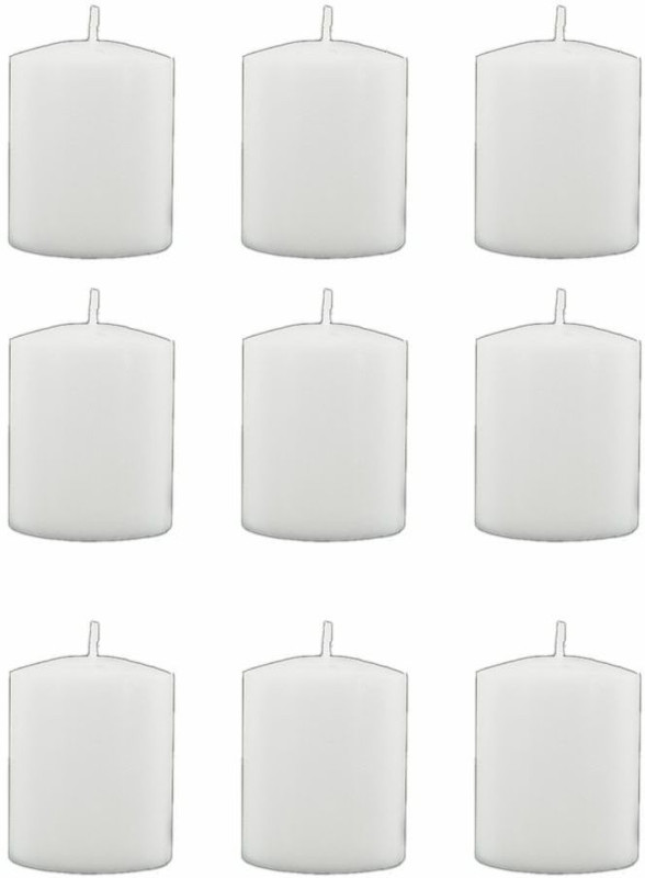 Sophies PILLAR Candle(White, Pack of 9)