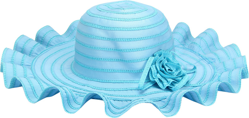 FabSeasons Solid Long Brim Beach Hat Cap