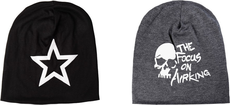 Noise Printed Skull Cap(Pack of 2)