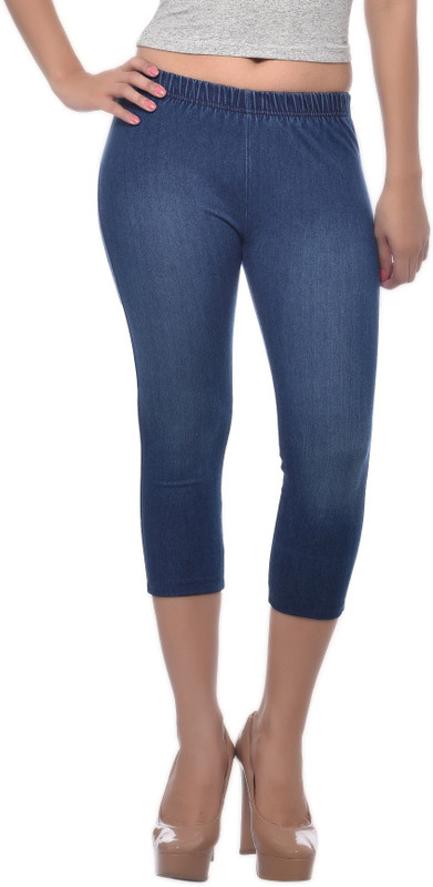 Frenchtrendz Women Dark Blue Capri
