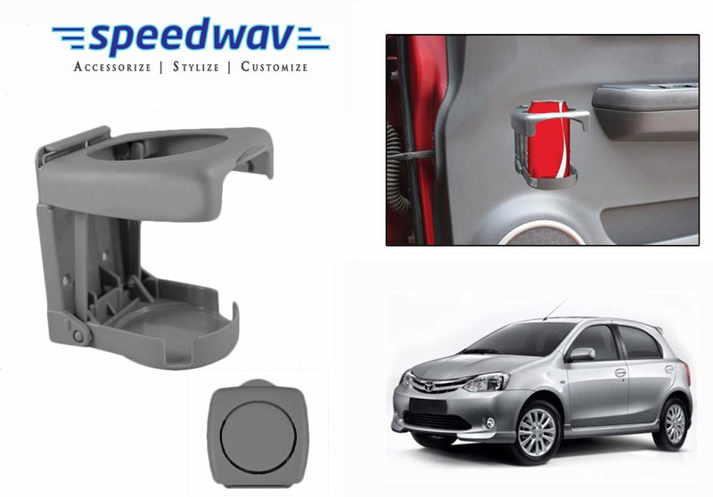 Speedwav Foldable Car Drink or GREY-Toyota Etios Liva Car Bottle Holder(Plastic)