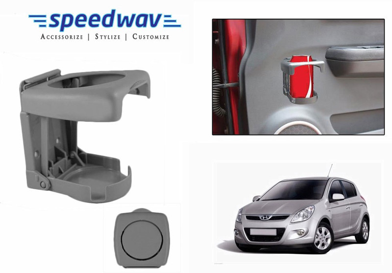 Speedwav Foldable Car Drink or GREY-Hyundai i20 Car Bottle Holder(Plastic)