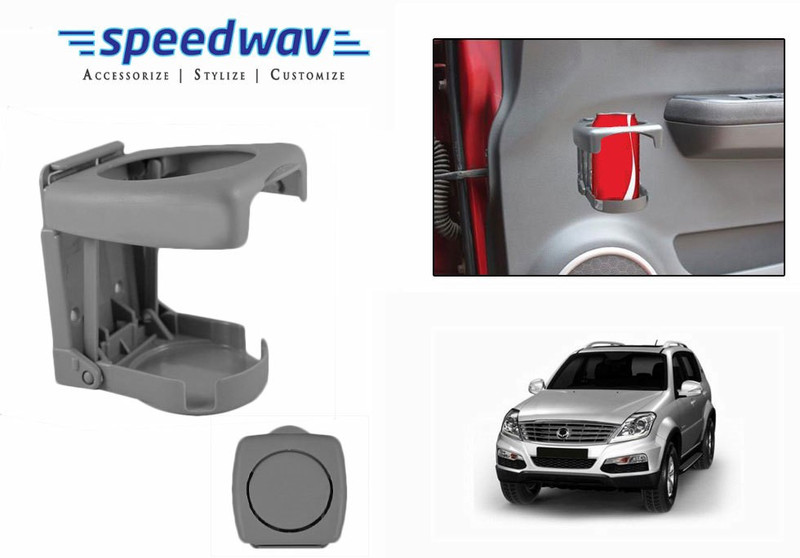 Speedwav Foldable Car Drink or Can Holder-GREY- Mahindra SsangYong Rexton Car Bottle Holder(Plastic)