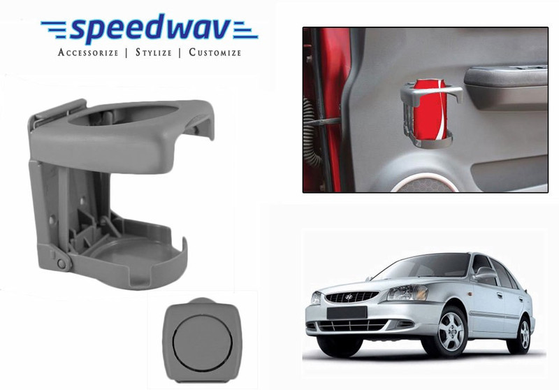 Speedwav Foldable Car Drink or GREY-Hyundai Accent Car Bottle Holder(Plastic)
