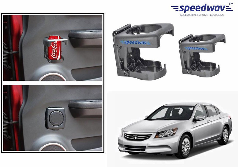 Speedwav Foldable Car Drink Set Of 2 GREY-Honda Accord 2.4 Type 3 Car Bottle Holder(Plastic)