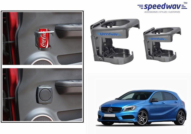 Speedwav Foldable Car Drink or Can Set Of 2 GREY-Mercedes Benz A 180 Car Bottle Holder(Plastic)