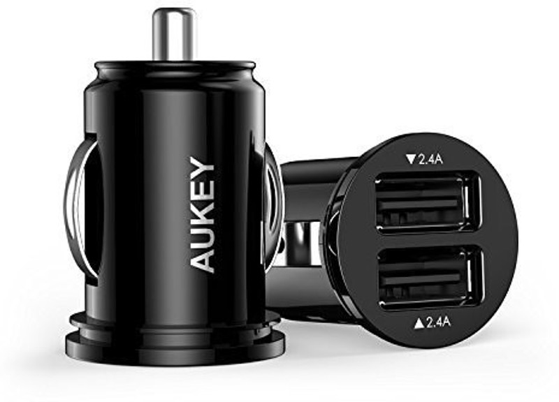 Aukey 2.4 amp Turbo Car Charger(Black)