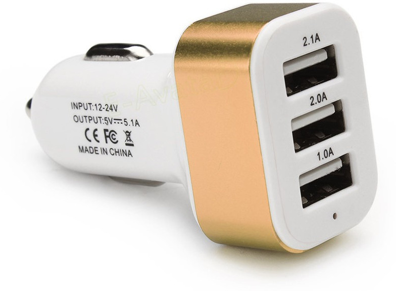Lexel 2.4 amp Turbo Car Charger(Gold)