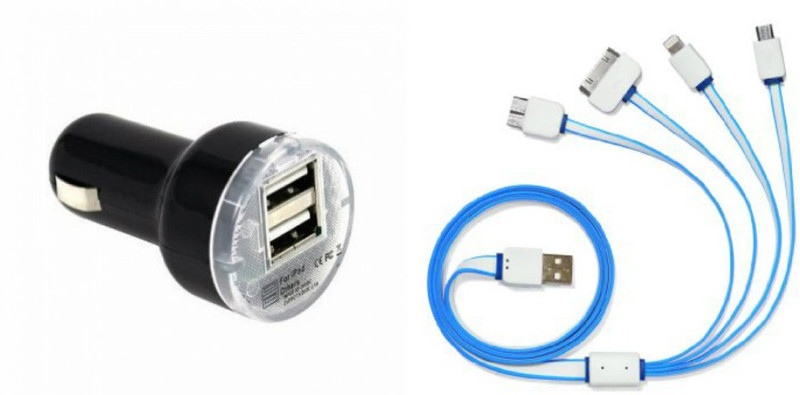 Techno1st Solution 1 amp Car Charger(Multicolor, With USB Cable)