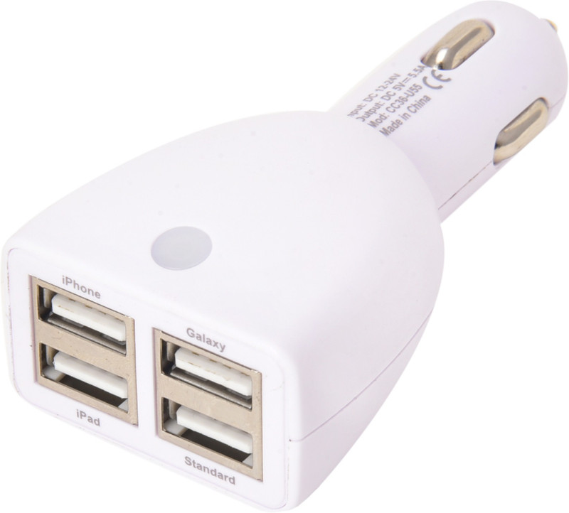 ODM 2.1 amp Turbo Car Charger(White)