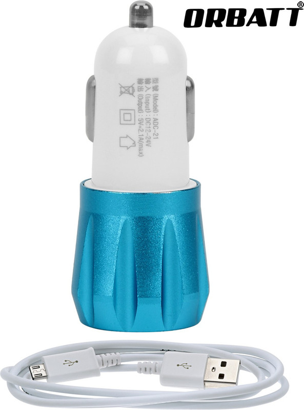 Orbatt 2.1 amp Turbo Car Charger(Blue) RS.549 (69.00% Off) - Flipkart