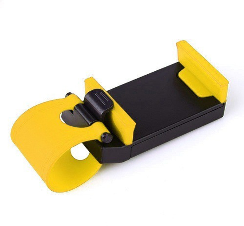 Casotec Car Mobile Holder for Steering(Yellow)