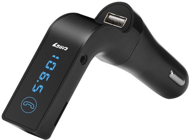 Microware Car G7 Bluetooth Car Charger and FM Transmitter MP3 Car FM Modulator(Black Bluetooth Included)