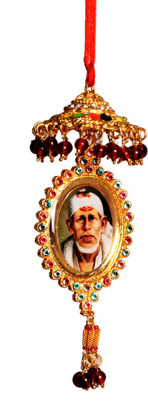 Sigaram Colorfully Decorated SAI BABA Photo - K142 Car Hanging Ornament(Pack of 1)