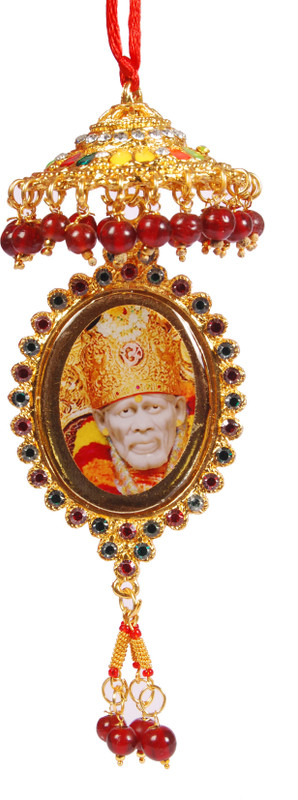Sigaram Colorfully Decorated SAI BABA Photo - K211 Car Hanging Ornament(Pack of 1)