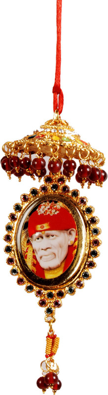Sigaram Colorfully Decorated SAI BABA Photo - K269 Car Hanging Ornament(Pack of 1)