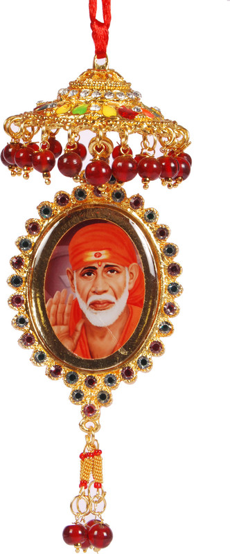 Sigaram Colorfully Decorated SAI BABA Photo - K228 Car Hanging Ornament(Pack of 1)