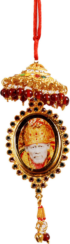 Sigaram Colorfully Decorated SAI BABA Photo - K141 Car Hanging Ornament(Pack of 1)