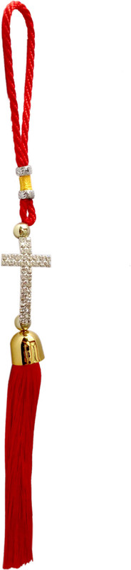 Bulb Centre Christian God Jesus Cross Symbol (Red) Car Hanging Ornament(Pack of 1)