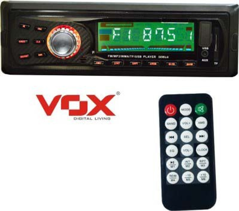 Vox 1101 Car Stereo 4 Channel with FM, SD Card support, USB, AUX in and LCD Display Car Stereo(Single Din)