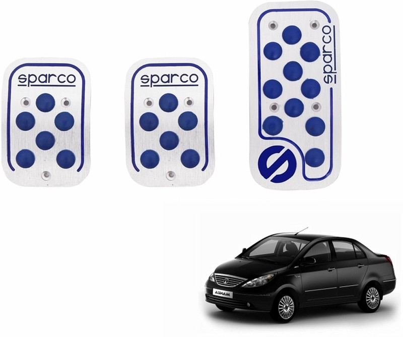 Sparco Anti Slip 3D Dot Kit Set Of 3-BLUE-Tata Indigo Manza Car Pedal