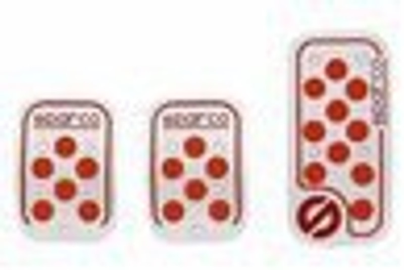 Sparco Anti Slip 3D Set Of 3 Orange-Daewoo Cielo Car Pedal