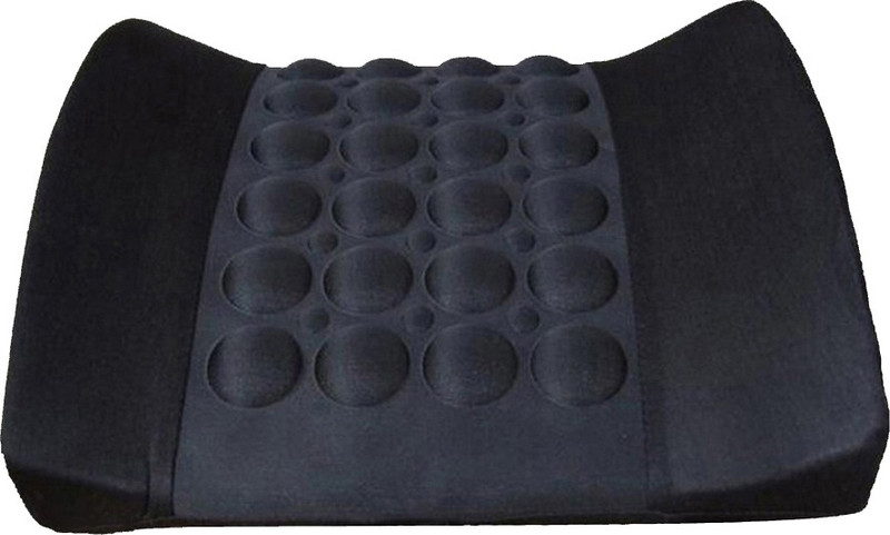 Capeshoppers Black Nylon Car Pillow Cushion for Renault(Rectangular)