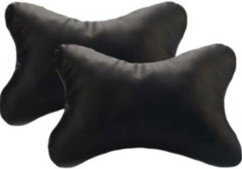 ElectriBles Black Leatherite Car Pillow Cushion for Maruti Suzuki(Rectangular, Pack of 2)
