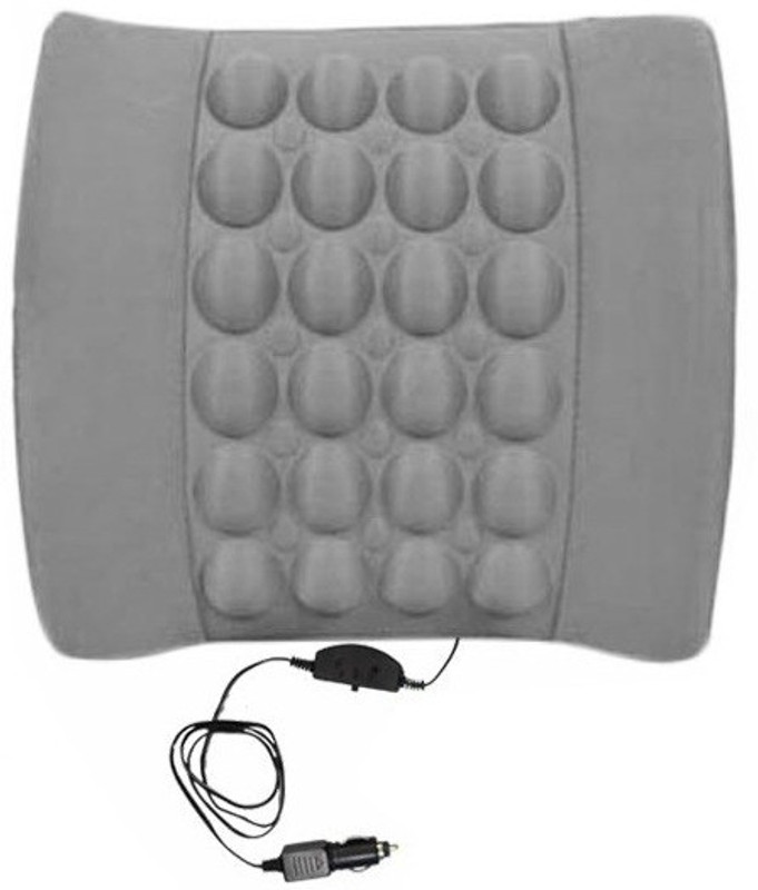 Speedwav Grey Plastic, Cotton Car Pillow Cushion for Fiat(Rectangular)