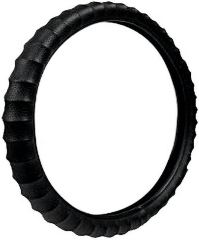 ElectriBles Steering Cover For Skoda Rapid(Black, Leatherite)