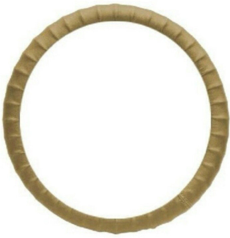 ElectriBles Steering Cover For Toyota Corolla Altis(Beige, Leatherite)