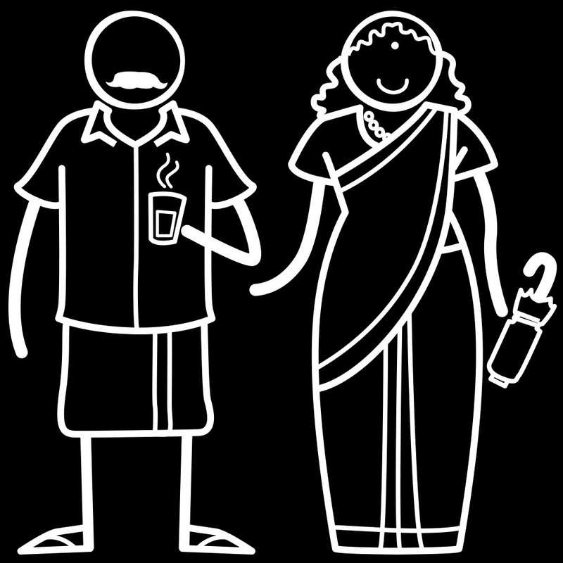 The Indian Family Sticker Family Sticker for Windows, Bumper, Sides(White, Transparent)