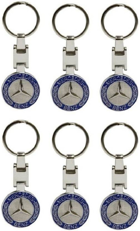 confident set of 6 mercedes-metal Key Chain(Multicolor)