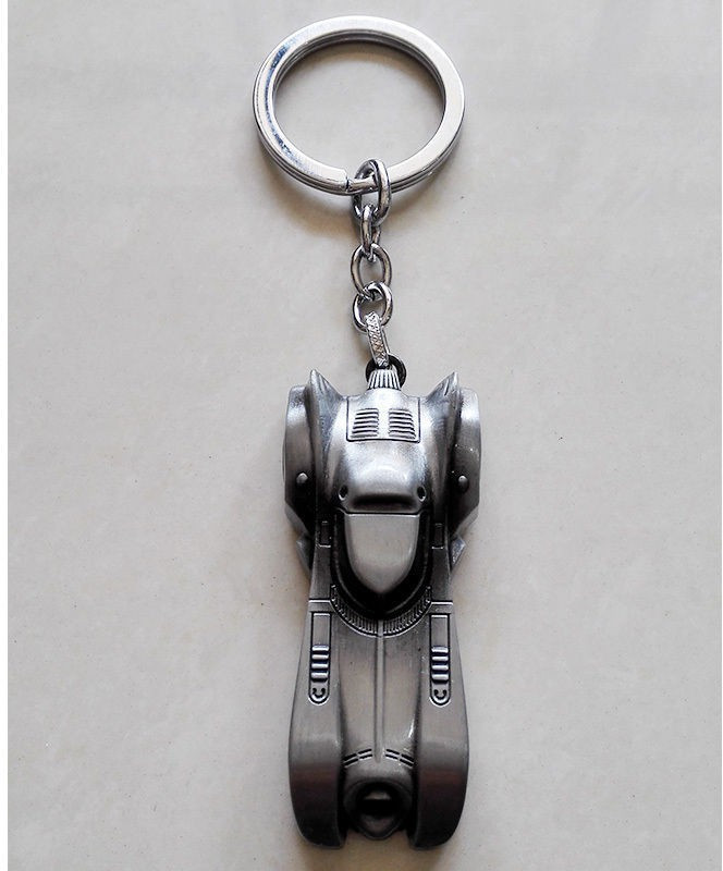 optimus traders Batman Batmobile 3D Logo Metal Keychain Keyring Locking Key Chain(Silver)