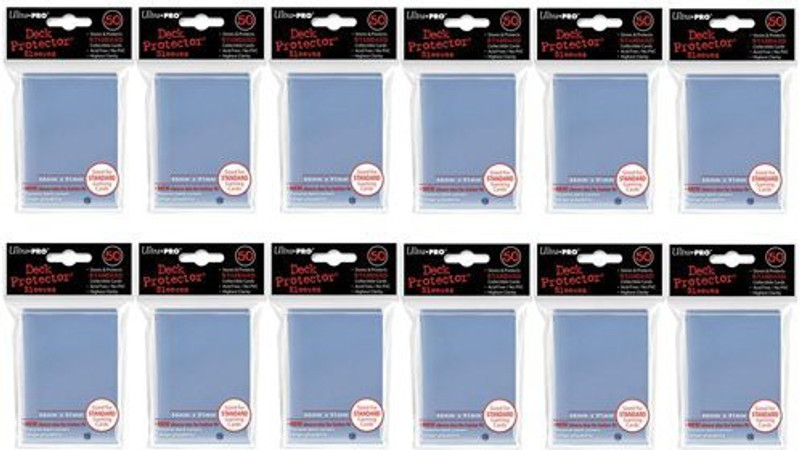 Ultra Pro (600X) Clear Deck Protectors Sleeves Standard Mtg Colors(Blue)