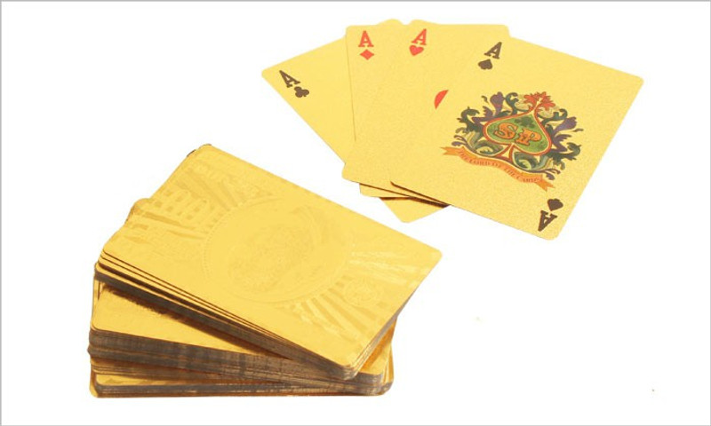 Zavia Playing Card Gold Plated(Golden)