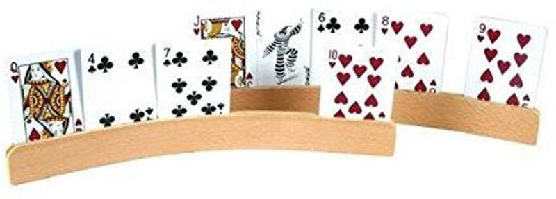 CHH Curved Wood Playing Holder (Set Of 2)(Multicolor)