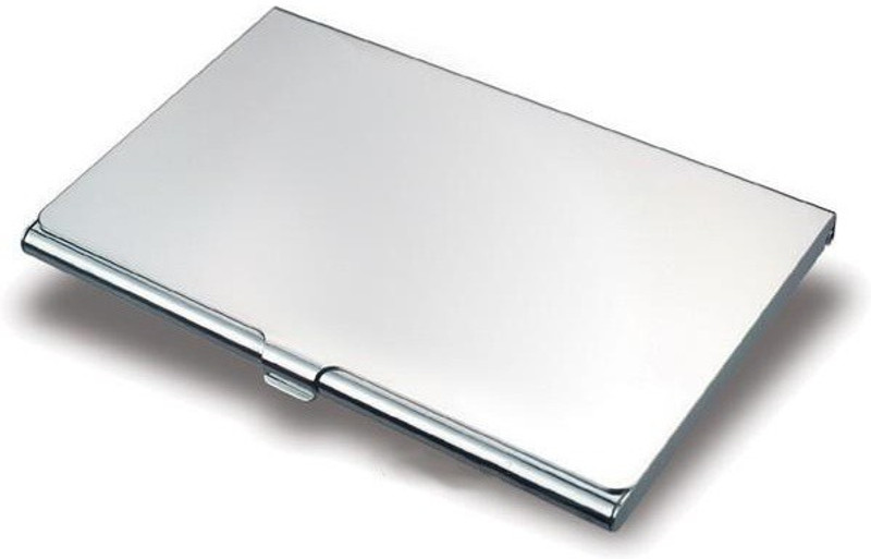 Zblack 10 Card Holder(Set of 1, Silver)
