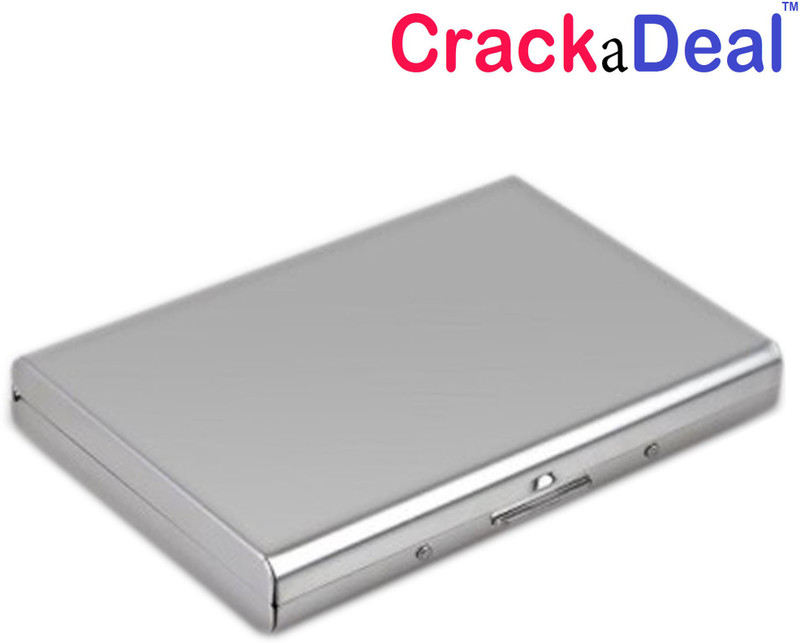 CrackaDeal |Pack of 3 | Plain Steel ATM 6 Card Holder(Set of 3, Silver)