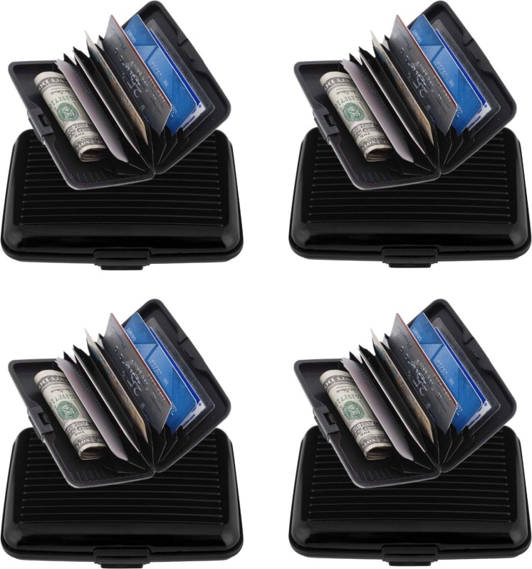 Evana 6 Card Holder(Set of 4, Black)