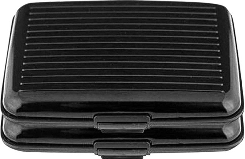 PeepalComm Pc-Alumablack2pc 6 Card Holder(Set of 2, Black)