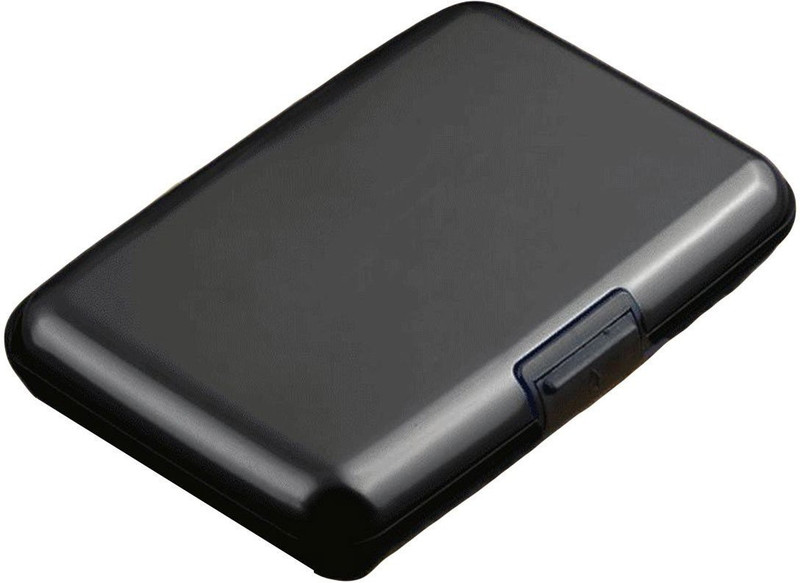 FASTOP Business Card, ATM Card, Credit Card Wallet Holder Aluminum Metal Case Box, Blocking Hard Case Holder  Silver Best Quality 6 Card Holder(Set of 1, Grey)