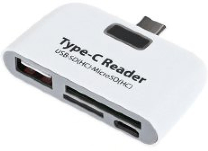 A CONNECT Z TypeC-CR-002-AcZ102 Card Reader(White)