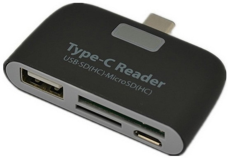 A CONNECT Z TypeC-CR-002-AcZ103 Card Reader(Black)