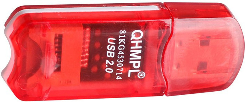 QHMPL Quantum TF Card Reader with LED USB 2.0 and USB Flash Drive Card Reader(Red, Multicolor)