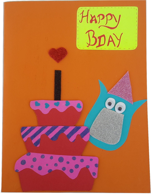 RMantra Greeting Card(Orange, Pack of 1)