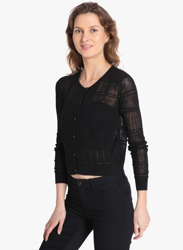 Vero Moda Women Button Solid Cardigan