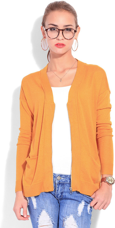 Vero Moda Women Zipper Solid Cardigan