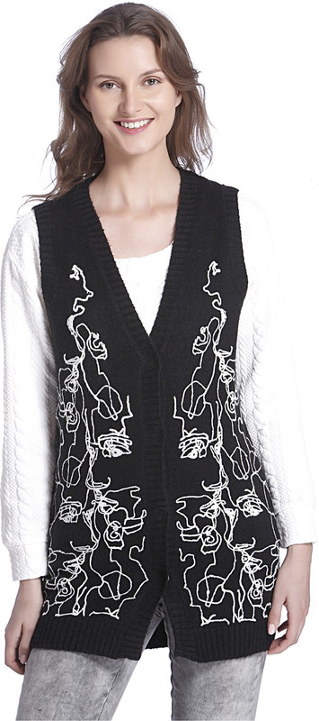 Vero Moda Women Button Embroidered Cardigan