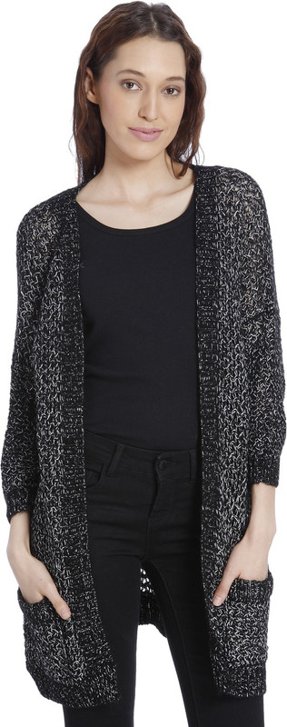 Vero Moda Women No Closure Solid Cardigan